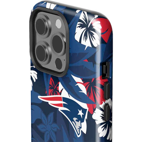 NFL New England Patriots Tropical Print iPhone 15 Pro Impact Case